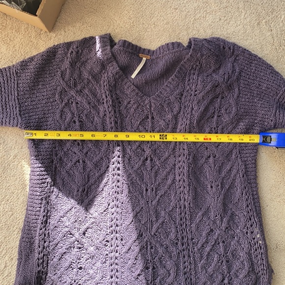 Free People purple cotton tunic sweater - Picture 7 of 10